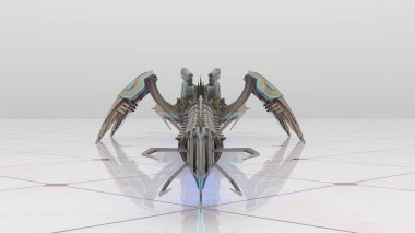 Bir robot canavarın 3 boyutlu canlandırması