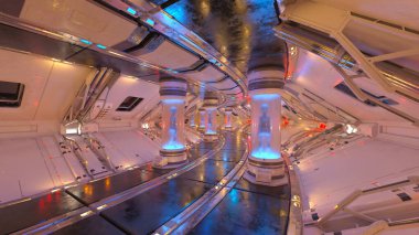 İçerideki uzay aracının 3B görüntülemesi