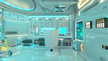 Uzay aracındaki laboratuvarın 3D görüntülemesi