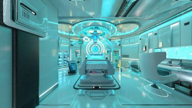 Uzay aracındaki laboratuvarın 3D görüntülemesi