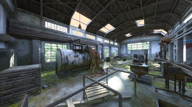 Terk edilmiş deponun 3D görüntüsü