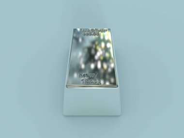 Gümüş külçenin 3 boyutlu canlandırması