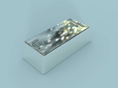 Gümüş külçenin 3 boyutlu canlandırması