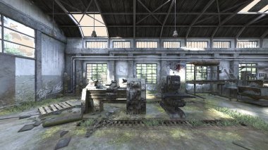 Terk edilmiş deponun 3D görüntüsü