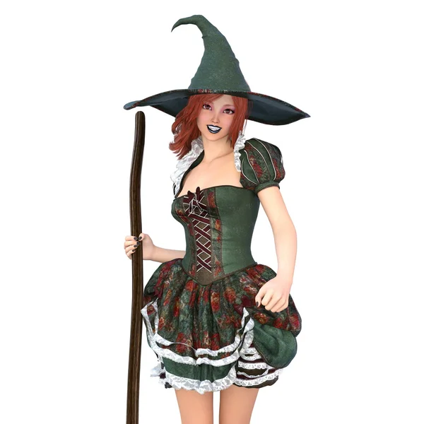 Witch isolated on white — Stock Photo, Image