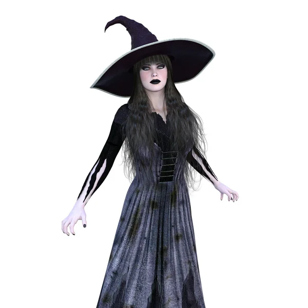 Witch isolated on white — Stock Photo, Image