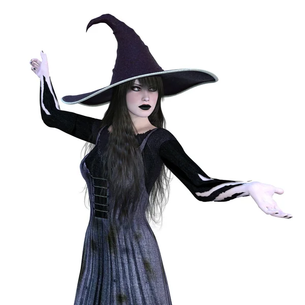 Witch isolated on white — Stock Photo, Image