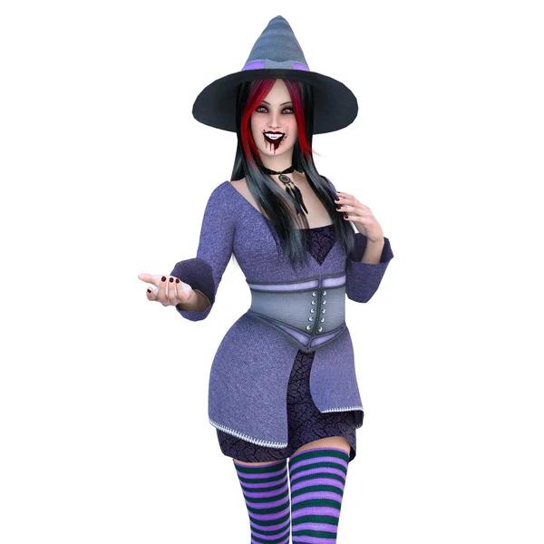 Ilustracja 3D czarownice — Zdjęcie stockowe