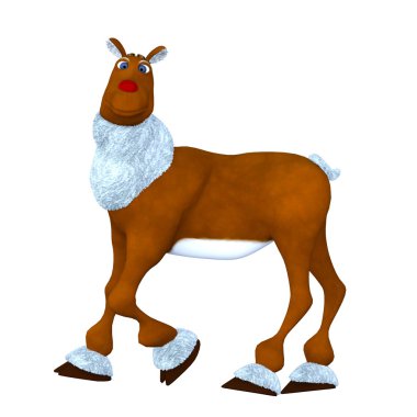 Ren geyiği 3D çizimi