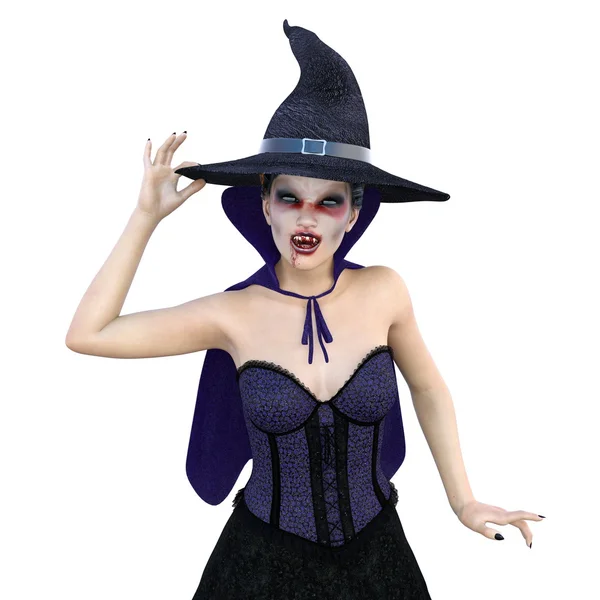Ilustração 3D da bruxa — Fotografia de Stock