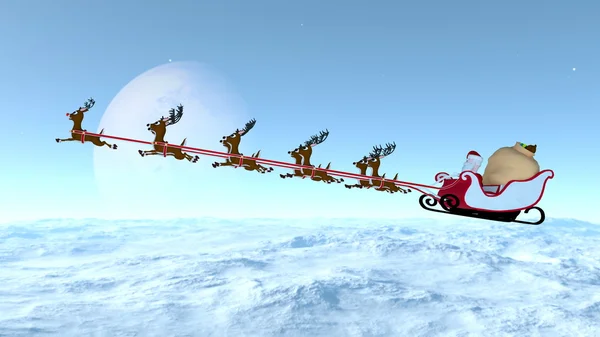 3D-Illustration von Weihnachtsmann — Stockfoto