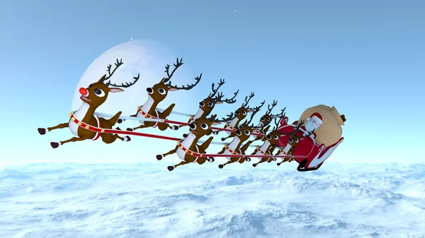 3D illustratie van de Kerstman — Stockfoto