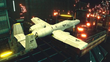 3D rendering of a fighter aircraft