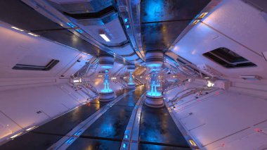 İçerideki uzay aracının 3B görüntülemesi