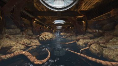 Uzaylıların saldırısına uğrayan geçitin 3 boyutlu görüntüsü