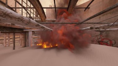 Terk edilmiş tesisin 3 boyutlu canlandırması