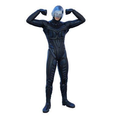 süper kahraman 3D çizimi