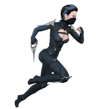 kadın savaşçı 3D çizimi