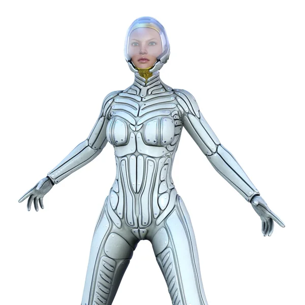 Ilustración 3D de super mujer — Foto de Stock