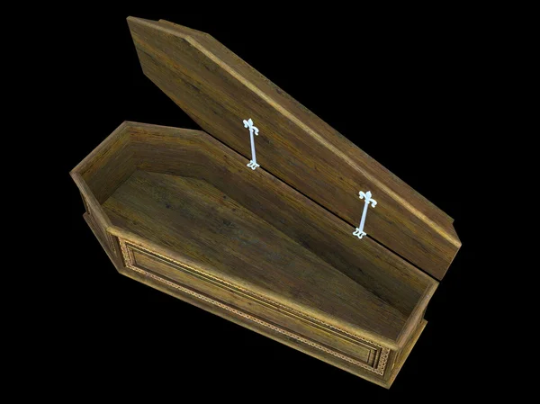 Ilustração 3D do caixão — Fotografia de Stock