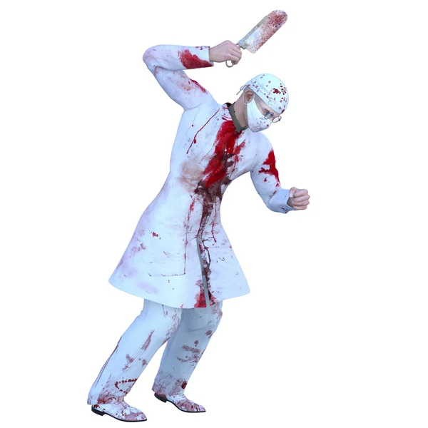 3D illusztrációja egy zombi — Stock Fotó