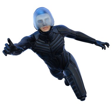 süper kahraman 3D çizimi