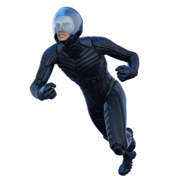 süper kahraman 3D çizimi