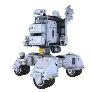 Uzay rover 3D çizimi