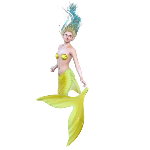 Ilustración 3D de sirena — Foto de Stock