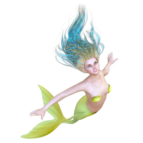 Ilustración 3D de sirena — Foto de Stock