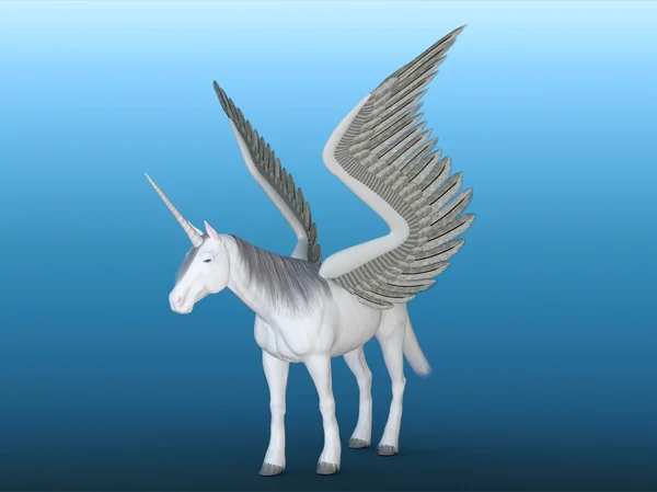 Illustrazione 3D di un unicorno — Foto Stock