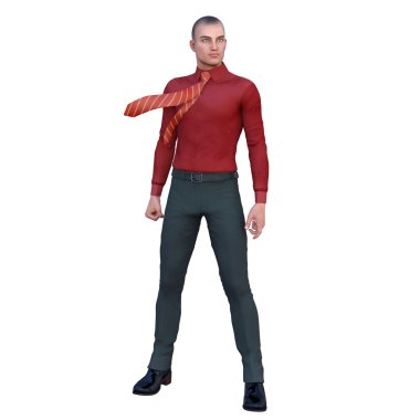 youn adam 3D çizimi