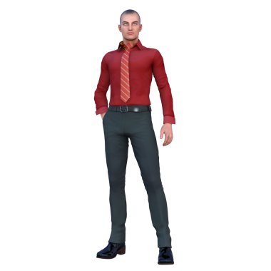 youn adam 3D çizimi