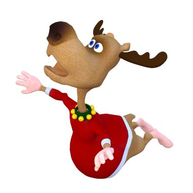 bir Ren geyiği 3D çizimi