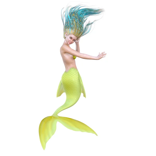 3D illustration of a mermaid — Stock Photo, Image