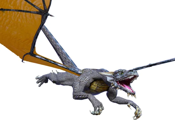 Ilustração 3D de um dragão — Fotografia de Stock