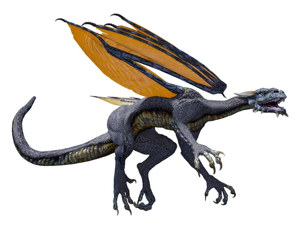 Ilustração 3D de um dragão — Fotografia de Stock