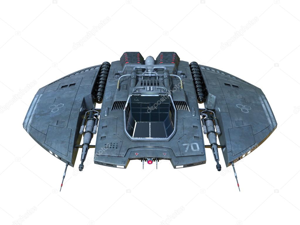 3D illustration of space ship