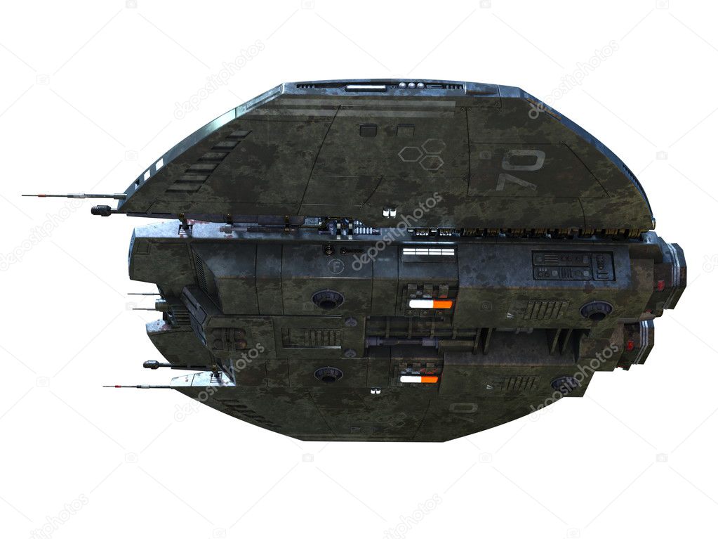 3D illustration of space ship