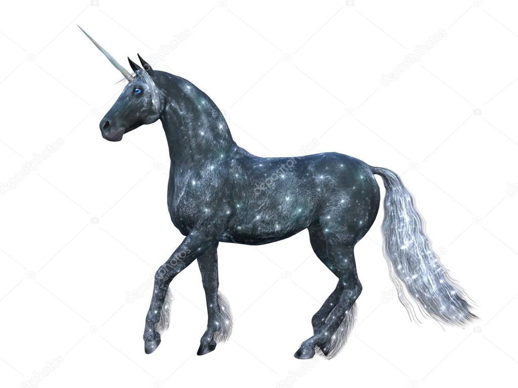 3D illustration of a unicorn