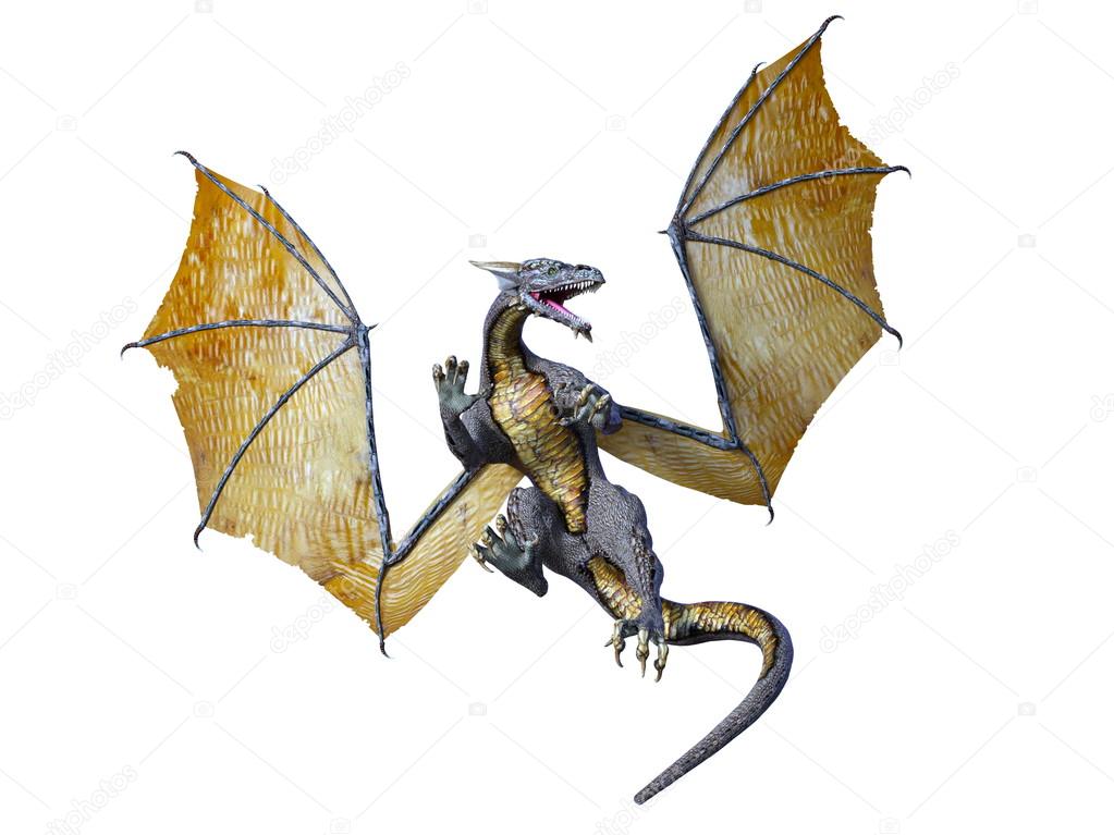 3D illustration of a dragon