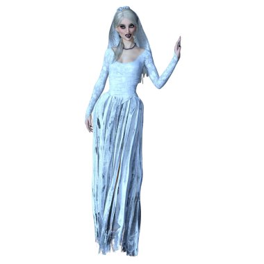 dişi bir vampir 3D çizimi