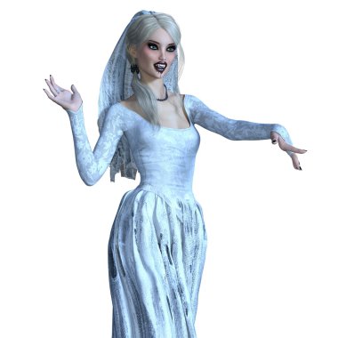 dişi bir vampir 3D çizimi