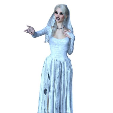 dişi bir vampir 3D çizimi