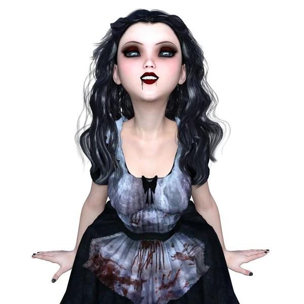 3D ilustracja kobiece kobieta wampir — Zdjęcie stockowe