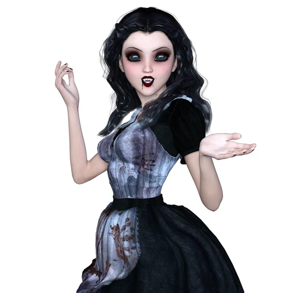 Ilustração 3D de uma vampira fêmea — Fotografia de Stock