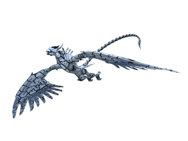 3D illustration of a mechanical bird monster — Stock Photo, Image