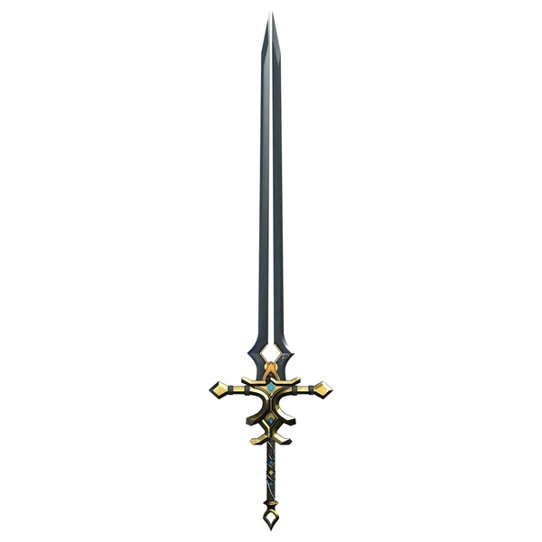 Illustrazione 3D di una spada — Foto Stock