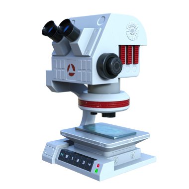 mikroskop 3D çizimi
