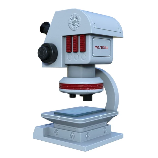 Ilustración 3D de un microscopio — Foto de Stock